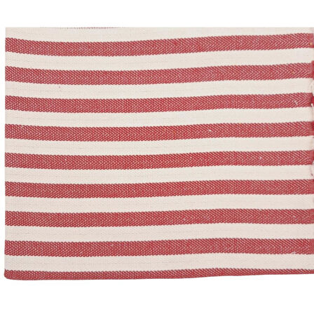 Nusrat Bilişim Çanta Aksesuar Balıksırtı Kırmızı Çizgili Keten Çanta Yapım Kumaşı