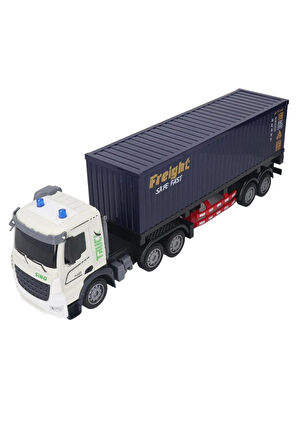 Kumandalı Konteyner Tır - Işıklı, Müzikli, 1:12 Ölçek, Full Fonksiyonlu 9 Kanal RC Araç