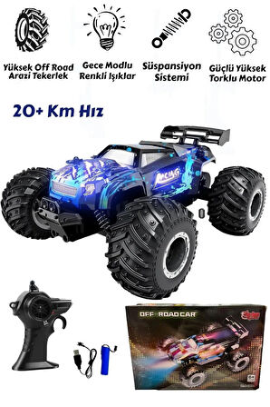 Uzaktan Kumandalı 2.4G Şarjlı 1:18 Yüksek Hızlı Off-Road Araba - Full Fonksiyon, Dayanıklı ve Hızlı