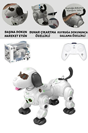 Uzaktan Kumandalı Sesli ve Işıklı Akıllı Robot Köpek - 360° Hareketli