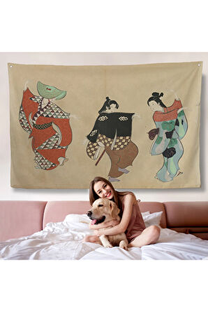 Kamisaka Sekka - Japon Dand Duvar Örtüsü-7065