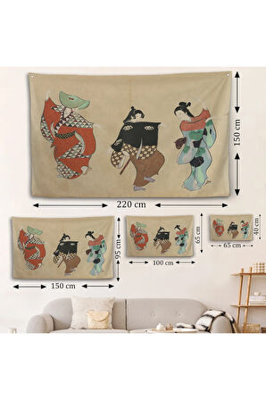 Kamisaka Sekka - Japon Dand Duvar Örtüsü-7065