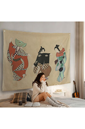 Kamisaka Sekka - Japon Dand Duvar Örtüsü-7065