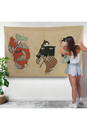 Kamisaka Sekka - Japon Dand Duvar Örtüsü-7065