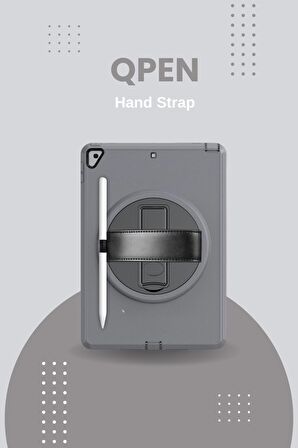 Qpen   iPad Pro  10.5  inç Uyumlu Hand Strap Tablet Kılıfı 