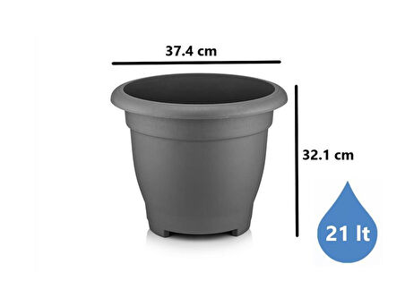 Omnipazar SO-VHS6 Dekoratif Vaha Saksı İç ve Dış Mekan 21 Litre No 6