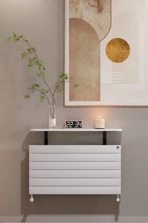 Petek Üstü Dresuar Ergonomik Uçan Raf Kalorifer Peteği Rafı 80 Cm Beyaz