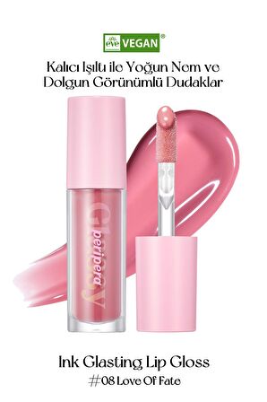 Dudaklara Dolgun, Pürüzsüz Işıltı Sunan Gloss Peripera Ink Glasting Lip Gloss (8 Love Of Fate)