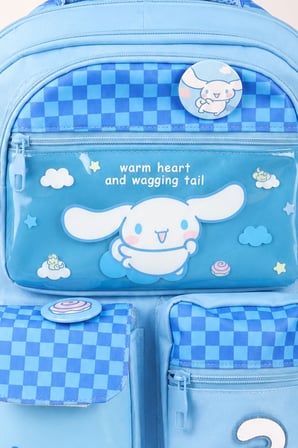 x Dekomus Lisanslı Cinnamoroll Yeni Sezon Blue Cloud Collection Büyük Boy Okul Çantası 