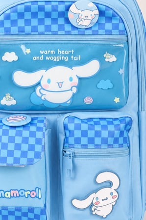x Dekomus Lisanslı Cinnamoroll Yeni Sezon Blue Cloud Collection Büyük Boy Okul Çantası 