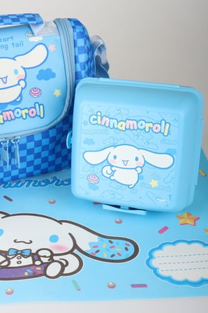 x Dekomus Lisanslı Cinnamoroll Blue Cloud Collection Termoslu Beslenme Çantası,Beslenme Kabı,Matara ve Beslenme Örtüsü Seti