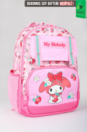 x Dekomus Lisanslı My Melody Yeni Sezon Sweet Berry Collection Büyük Boy Okul Çantası 