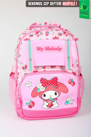x Dekomus Lisanslı My Melody Yeni Sezon Sweet Berry Collection Büyük Boy Okul Çantası 