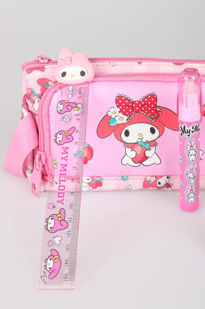 x Dekomus Lisanslı My Melody Sweet Berry Collection Kalem Çantası,Roket Silgi,Cetvel,Uçlu Kalem Seti