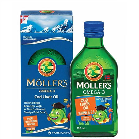 Möller's Cod Liver Oil Balık Yağı Şurubu 150ml Tutti Frutti