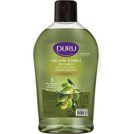 Duru Sıvı Sabun 1500 ml x 3 lü Karma Paket (Zeytinyağı-Hind.Cevizi-Kiraz)