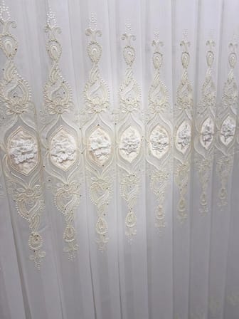 NİVEMESHOME CANSEL GOLD  1/3 PİLELİ TÜL PERDE