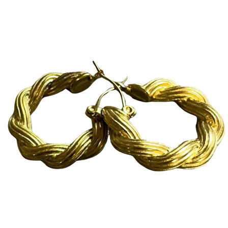 Uretti - İREM 3914 7910 Geniş Burgu Model Çelik Halka Küpe