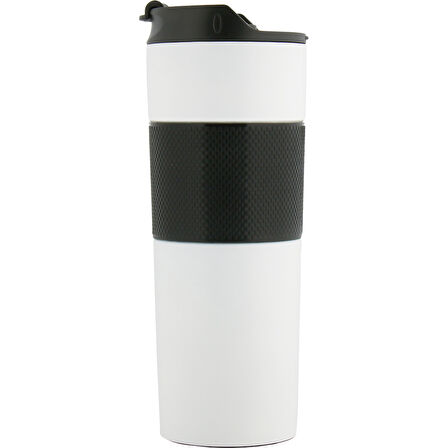 French Press Paslanmaz Çelik Termos (500 ml) - Beyaz