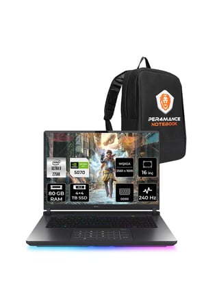 Rog Strix G16 Ultra 9 275HX 80GB 4+4TB SSD RTX5070/8GB 240Hz 16" QHD+ FDOS Gaming Laptop G615LP