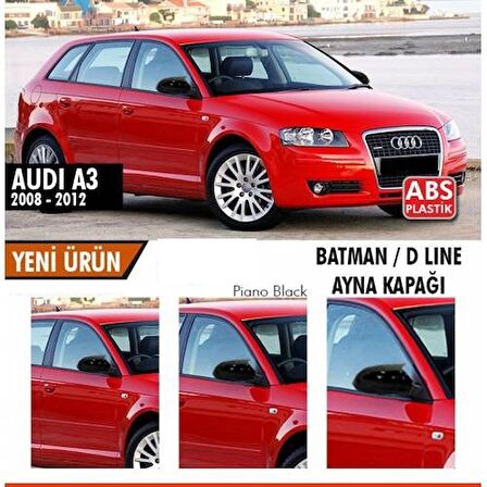 Audi A3 8P Yarasa Ayna Kapağı 2008-2012 arası Batman Ayna