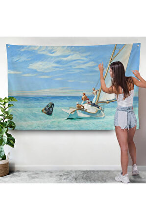 Edward Hopper - Ground Swell Yelkenli Duvar Örtüsü-7077