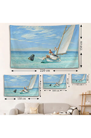 Edward Hopper - Ground Swell Yelkenli Duvar Örtüsü-7077