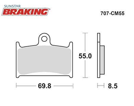 SİNTERLİ ÖN FREN BALATASI / TRIUMPH / TROPHY / 1200cc / ÖN İKİ TAKIM KULLANIR / 1996-1997-1998-1999-2000-2001-2002-2003