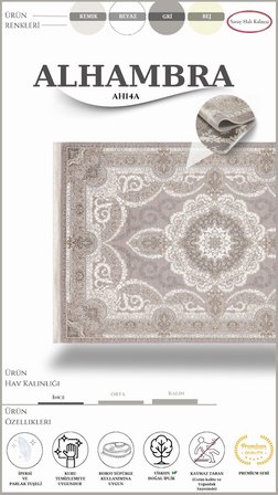 Klasik Kaliteli Salon Halısı ALHAMBRA AH14A