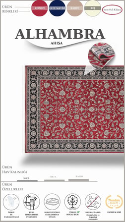 Klasik Kaliteli Salon Halısı ALHAMBRA AH15A