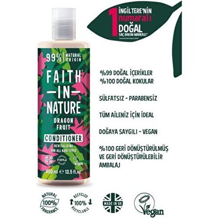 Faith In Nature Canlandırıcı Tüm Saç Tipleri İçin Saç Kremi 400 ml