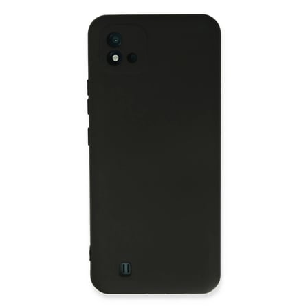 Realme C11 2021 Kılıf Nano içi Kadife Silikon - Siyah