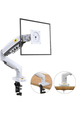 North Bayou Nb F80-XE Beyaz Tek Kol Amortisörlü Monitör Tutucu – 17"-30" Ekran