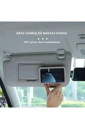 Dokunmatik LED Araç Makyaj Aynası Işığı – Şarjlı Taşınabilir Güneşlik Lambası 