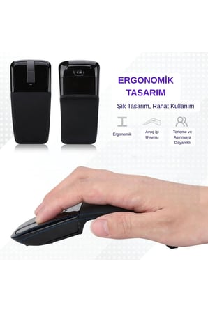 Arc Touch Katlanabilir Mouse-Dokunmatik Kaydırma, Kavisli Esnek Tasarım-Bluetrack Yüksek Hassasiyet,