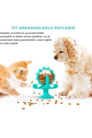 	Akıllı Kedi Oyuncağı Mama Dağıtıcı 🐾 Zeka Geliştirici İnteraktif Oyuncak 🧠 Yavaş Besleme Aparatı 
