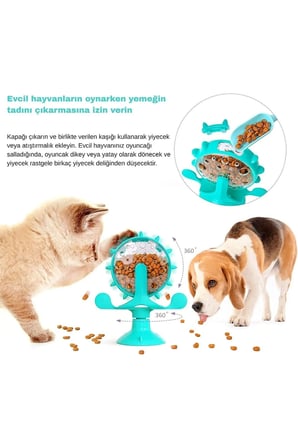 	Akıllı Kedi Oyuncağı Mama Dağıtıcı 🐾 Zeka Geliştirici İnteraktif Oyuncak 🧠 Yavaş Besleme Aparatı 