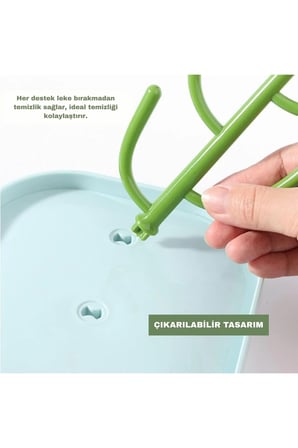 Biberon Kurutma Standı🍼Kaktüs Tasarımlı Biberon,Emzik,Aksesuar Kurutmalığı 🍼 BPA İçermez(Gri)
