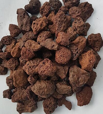 Pomza Taşı Orta Pomza 20 Kg 15-25 Mm Kırmızı Pomza Curüf Lav Taşı Cürüf