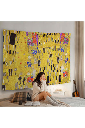 Gustav Klimt - Öpücük Duvar Örtüsü-7085