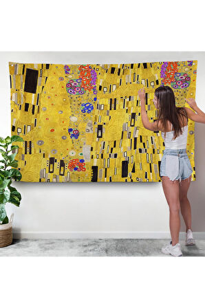Gustav Klimt - Öpücük Duvar Örtüsü-7085