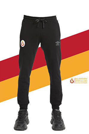 Galatasaray Orijinal Lisanslı Umbro Lastikli Paça Siyah Eşofman Altı