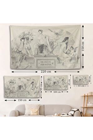 Gustav Klimt - Doğaın Alemleri Duvar Örtüsü - The Realms of Nature-7087