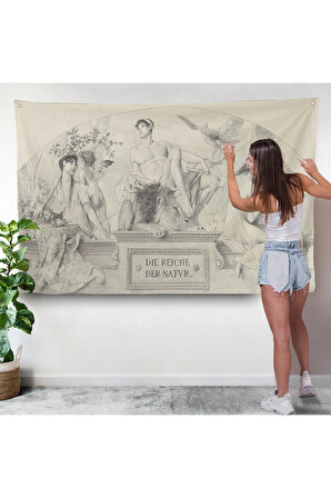 Gustav Klimt - Doğaın Alemleri Duvar Örtüsü - The Realms of Nature-7087