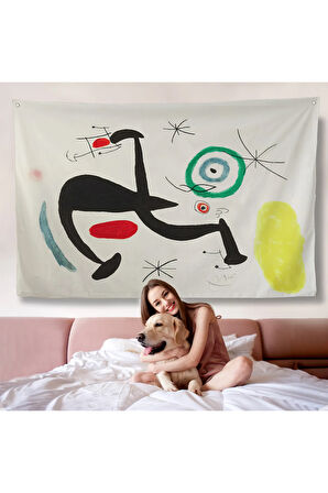 Joan Miro - Tosca Şarkısını Söyleyen Geyik Duvar Örtüsü-7089