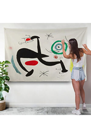 Joan Miro - Tosca Şarkısını Söyleyen Geyik Duvar Örtüsü-7089