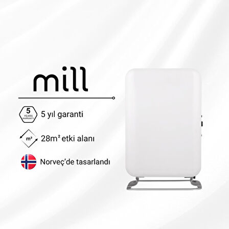 Mill Elektrikli Taşınabilir Yağlı Radyatör Isıtıcı WiFi Bağlantılı