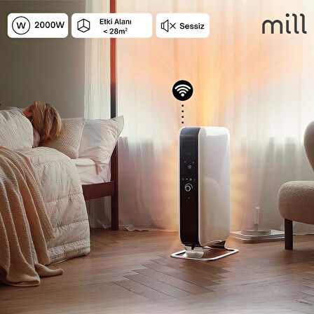 Mill Elektrikli Taşınabilir Yağlı Radyatör Isıtıcı WiFi Bağlantılı