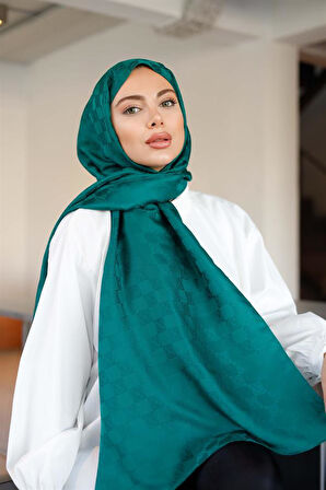 Dama Desen Şal Zümrüt