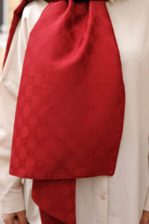 Dama Desen Şal Bordo